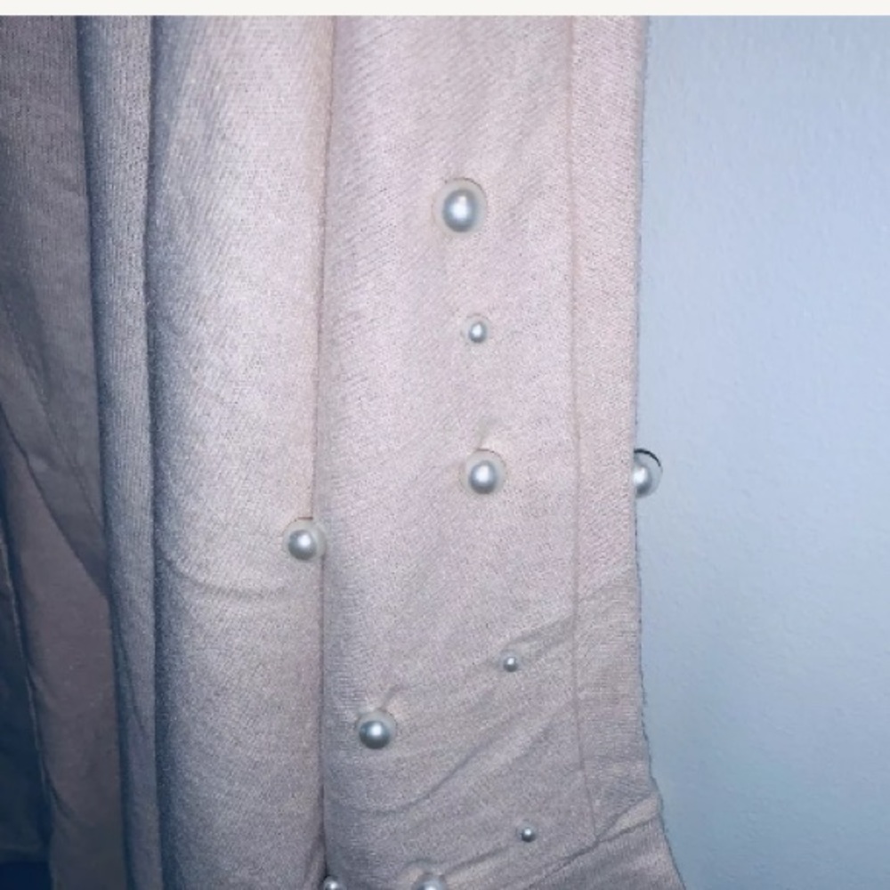 Bobeau Zoey size 1X Cozy Cardigan w/Pearl Trim